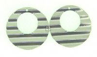 Pendant Fancy Round 34mm 2pcs Stainless Steel