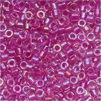 Miyuki Delica Beads Size 11/0 7.2Lined Fuschia AB