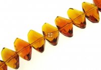 Crystal Galactic Bead 10x18mm 10pcs Topaz