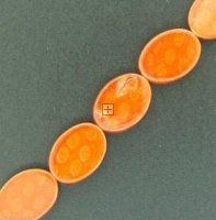 Shell Bead Dyed Oval 13x18mm 10pcs Orange