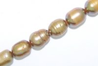 Freshwater pearls 8mm ±42pcs Old Gold