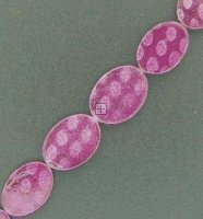 Shell Bead Dyed Oval 13x18mm10 pcs Plum