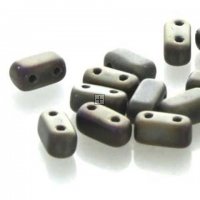 Czech Brick Beads 2-Hole 3x6mm 50pcs Matte Iris Brown