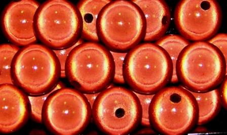 Miracle Bead Round 16mm Tangerine 24 pcs - Click Image to Close