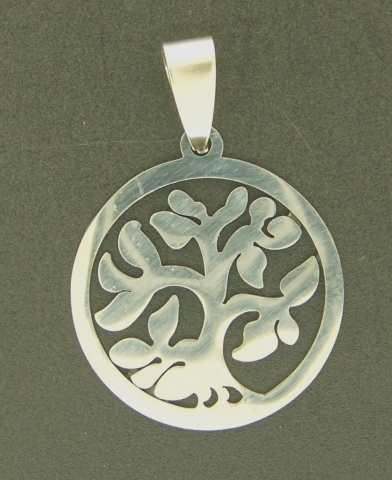 Pendant Tree of Life 56mm 1pc Stainless Steel - Click Image to Close