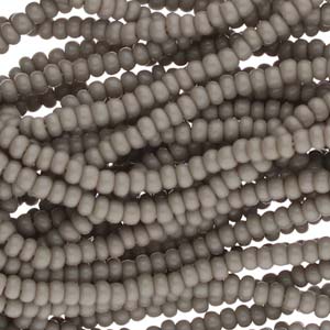 Czech Seed Beads Size 8/0 6-Strand Grey Opaque