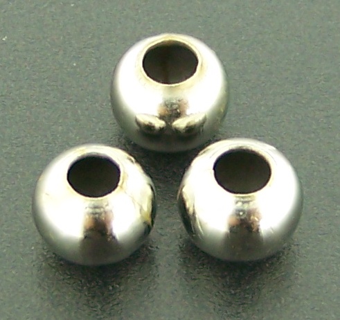 Spacer Ball 3mm Round 100pcs Antique Silver
