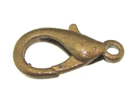 Lobster claw clasp Antique Bronze 10mm 20pcs